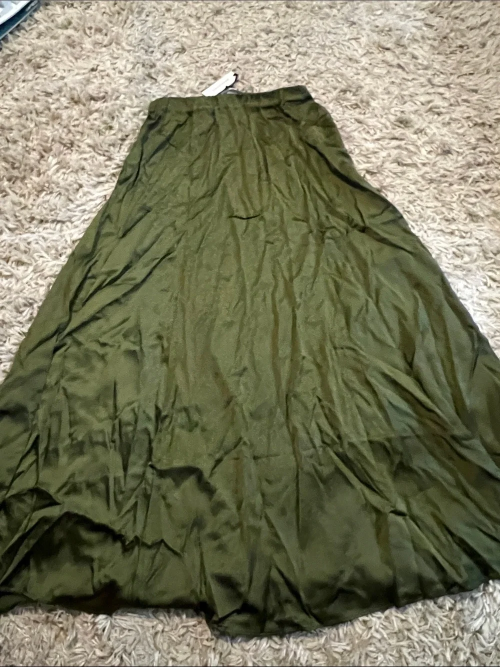 BR Stretch-Satin Maxi Skirt